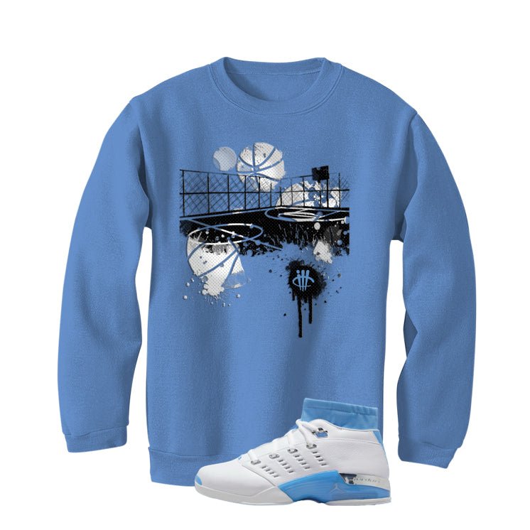 Air Jordan 17 Low University Blue Carolina T-Shirt (B product image 4