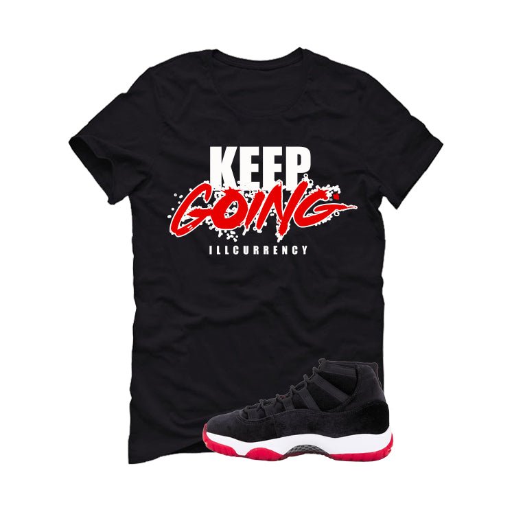 Air Jordan 11 Bred Velvet Black T-Shirt (keep Going) product image 2