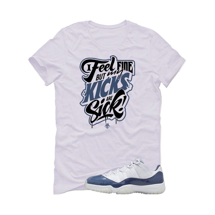 Air Jordan 11 Low Diffused Blue White T-Shirt (Kicks Are product image 2