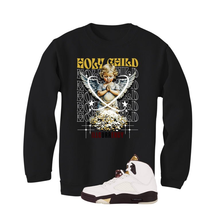 Air Jordan 5 Earth/Metallic Gold Black T-Shirt (Holy product image 4