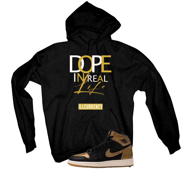 Air Jordan 1 High OG Metallic Gold Black T-Shirt (DOPE) product image 3