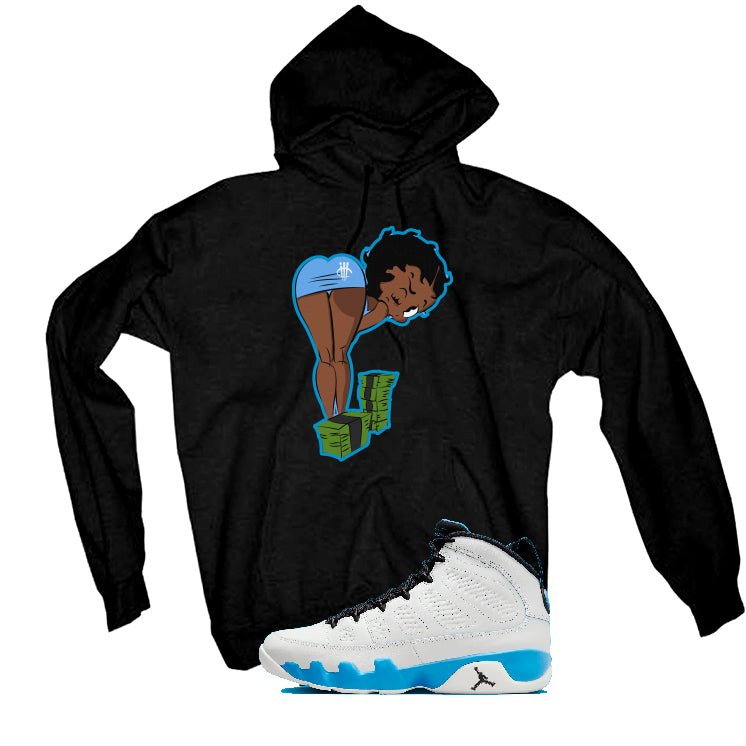 Air Jordan 9 “Powder Blue” | illcurrency Black T-Shirt (BOO) product image 3