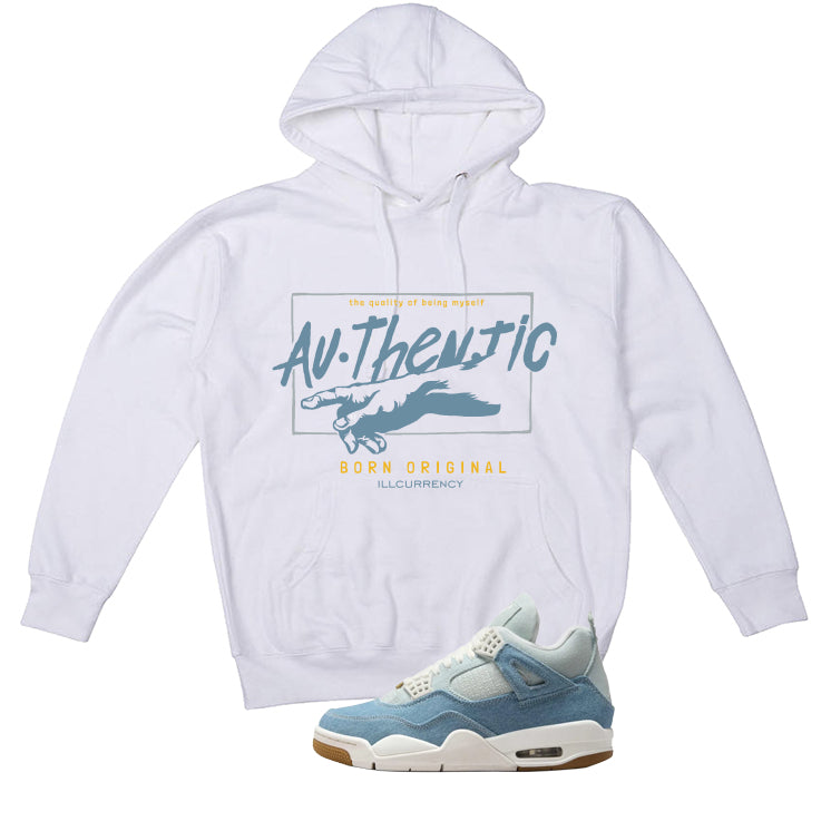 Air Jordan 4 Denim Worn Blue White T-Shirt (Authentic) product image 3