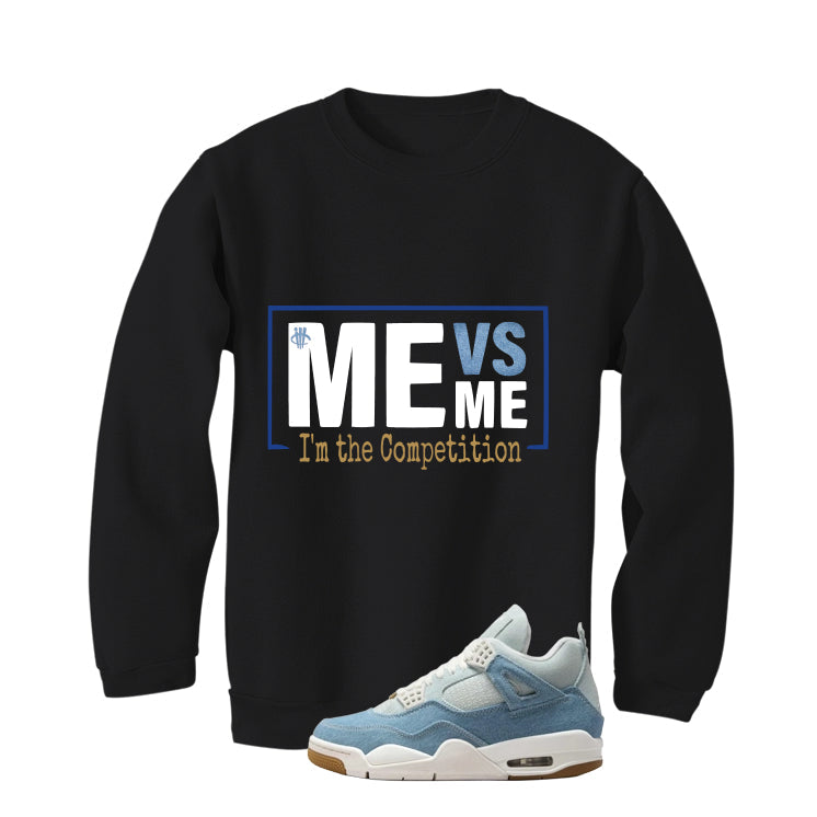 Air Jordan 4 Denim Worn Blue Black T-Shirt (Me Vs Me) product image 4