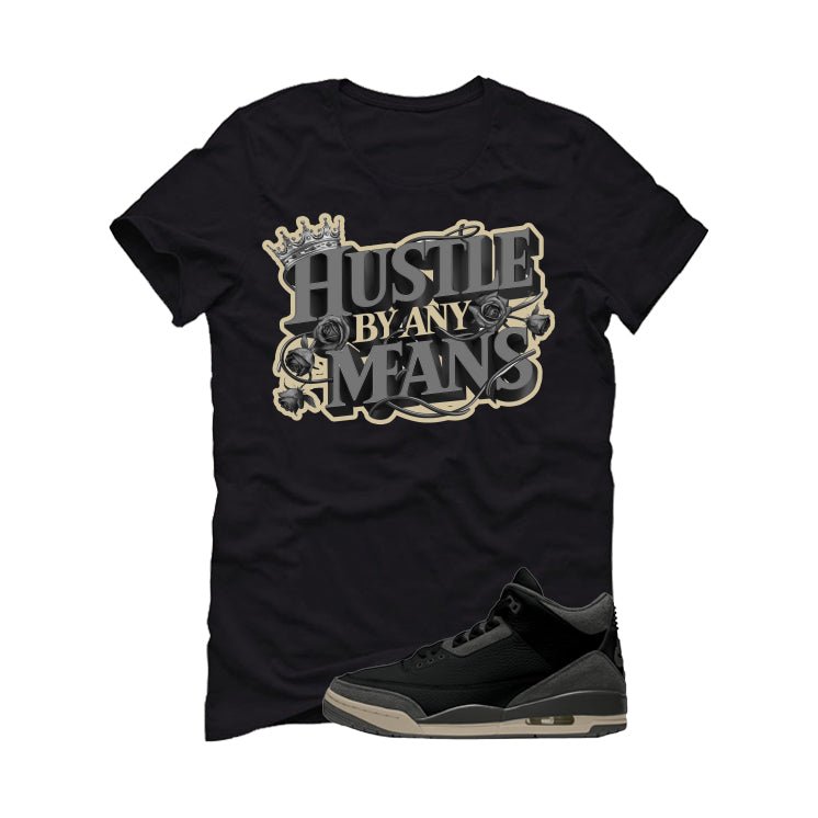 A Ma Maniere x Air Jordan 3 Black T-Shirt (Hustle By Any product image 2
