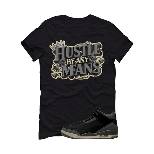 A Ma Maniere x Air Jordan 3 Black T-Shirt (Hustle By Any product image 2