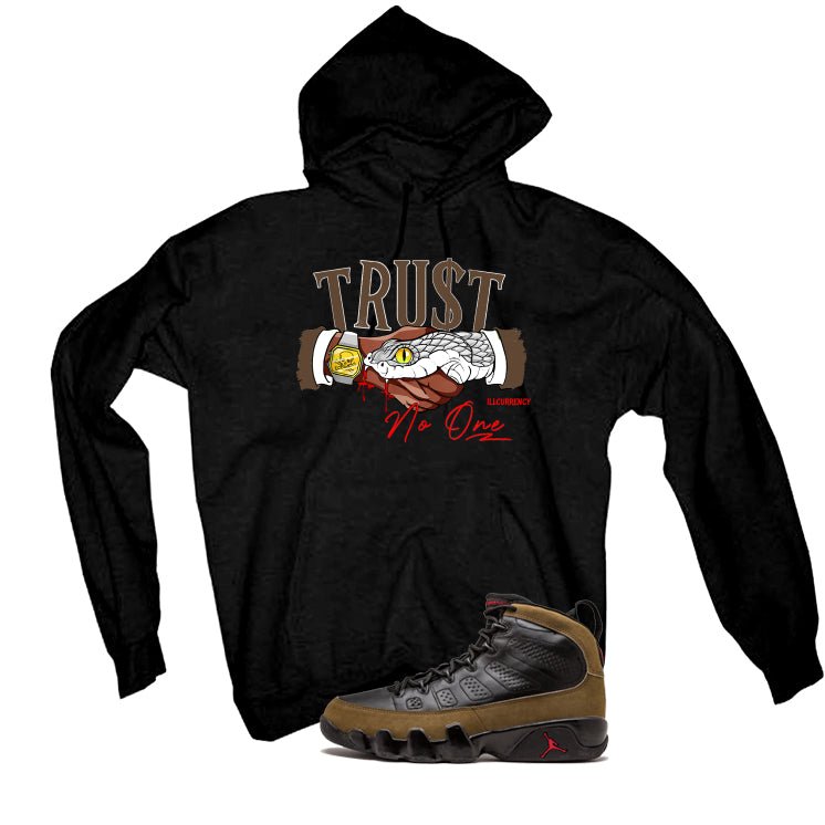 Air Jordan 9 Olive Black T-Shirt (TRUST NO ONE)| illcurrency product image 3