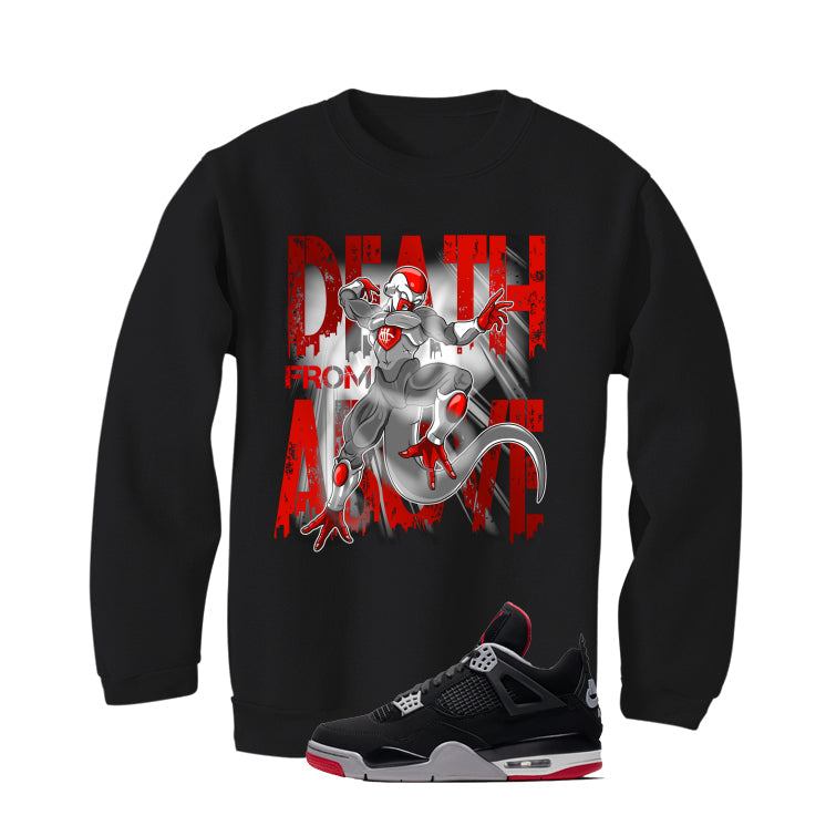 Air Jordan 4 Bred Matching T-Shirt Black (Death from product image 4