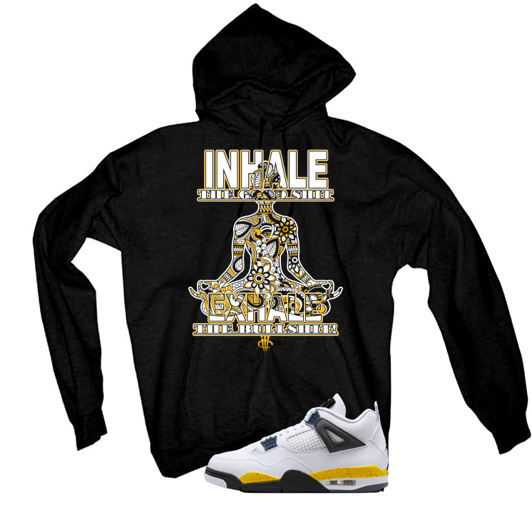 Air Jordan 4 Tour Yellow Matching T-Shirt Black (Inhale product image 3