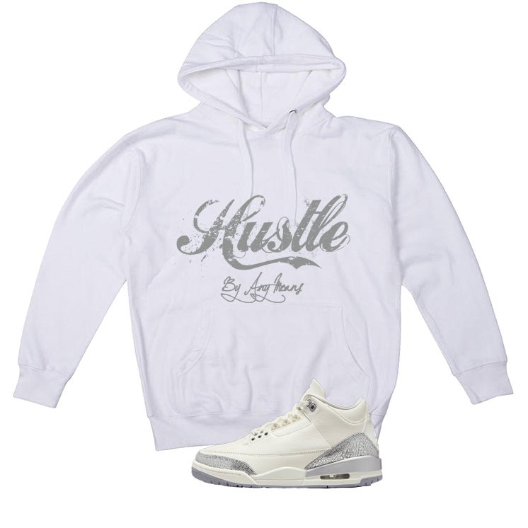 Air Jordan 3 WMNS Sail White T-Shirt (Hustle By Any Means) product image 3