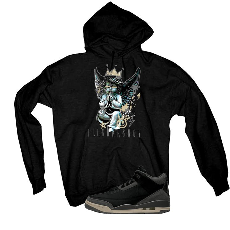 A Ma Maniere x Air Jordan 3 Black T-Shirt (Graffiti Angel) product image 3