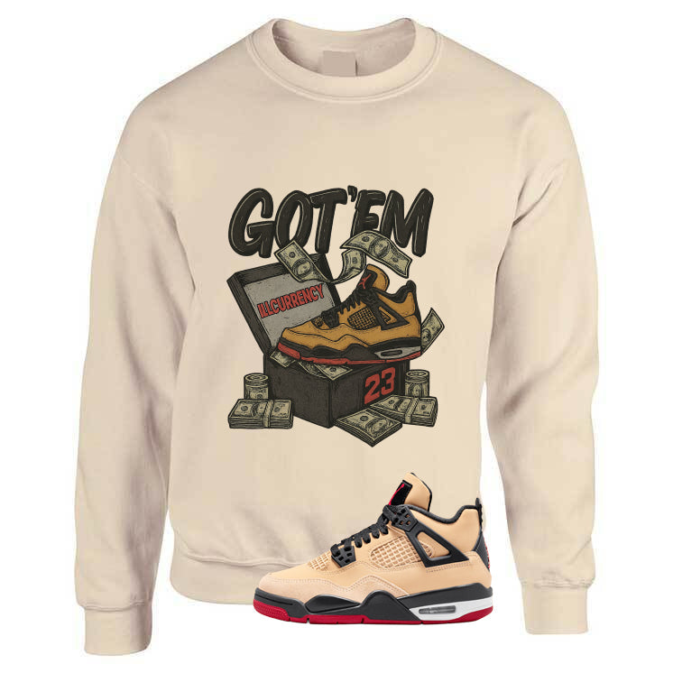 Air Jordan 4 Pizza (GS) Tan T-Shirt (Got Em)| illcurrency product image 3