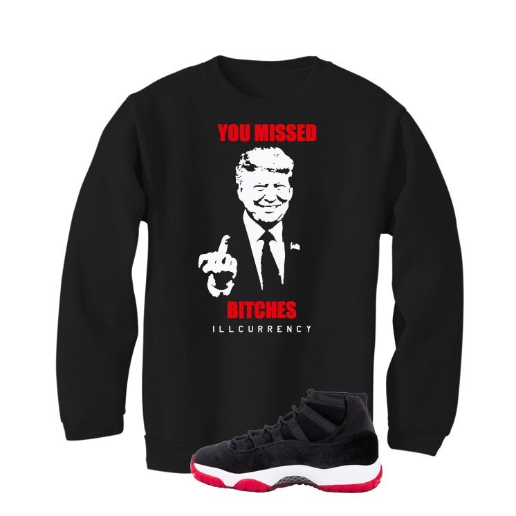 Air Jordan 11 Bred Velvet Black T-Shirt (Trump you missed) product image 4