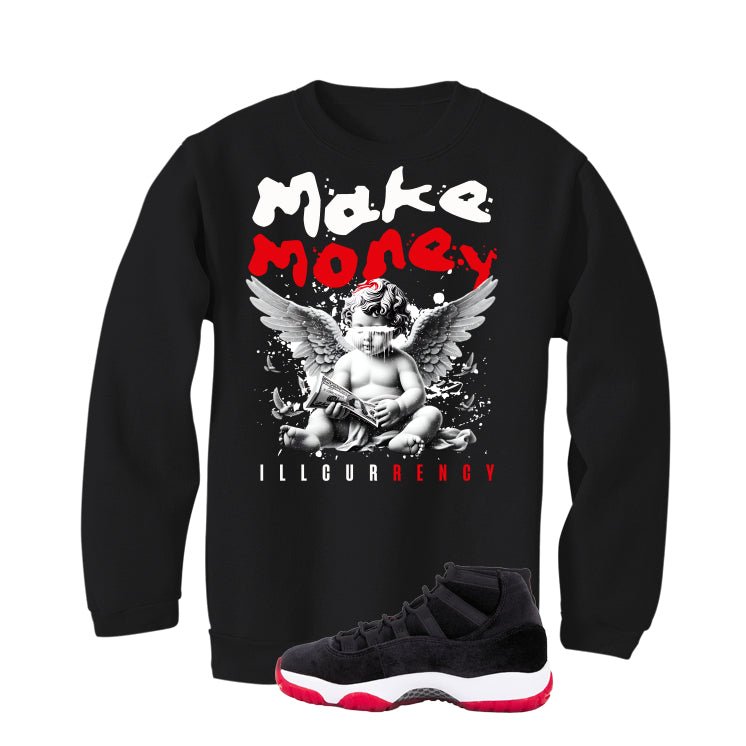 Air Jordan 11 Bred Velvet Black T-Shirt (Make Money) product image 4