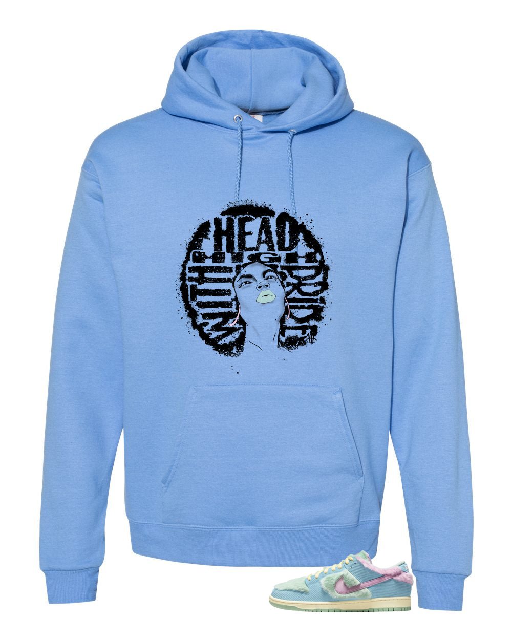 Verdy x Nike SB Dunk Low Visty Carolina Blue T-Shirt (Head product image 3