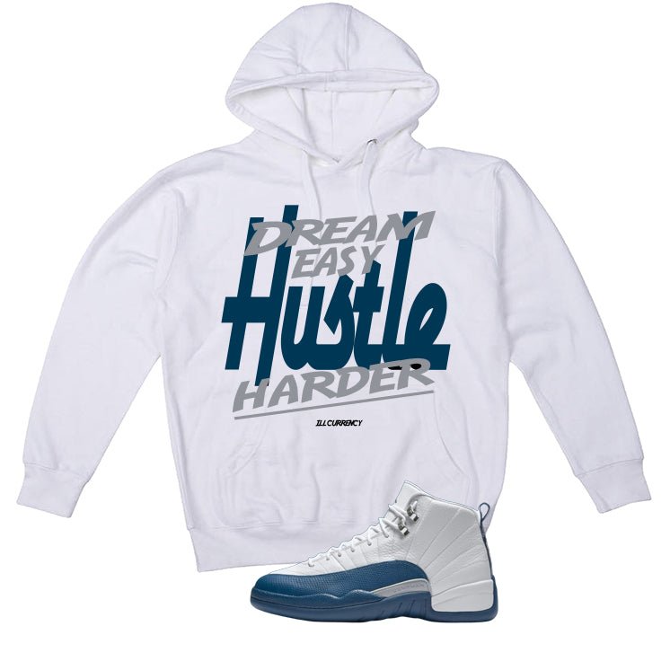Air Jordan 12 French Blue White T-Shirt (Hustle Harder) product image 3