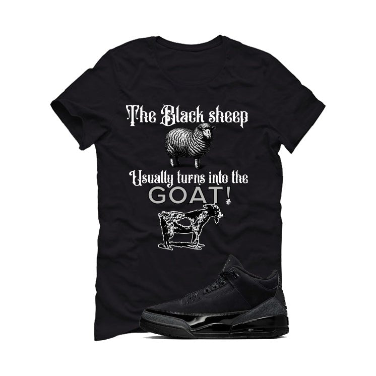 Air Jordan 3 Black Cat T-Shirt (the sheep usually turns product image 2