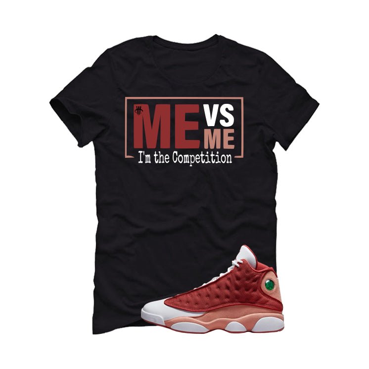 Air Jordan 13 Dune Red Black T-Shirt (Me vs Me)| illcurrency product image 2