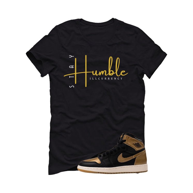 Air Jordan 1 High OG Metallic Gold Black T-Shirt (Stay product image 2