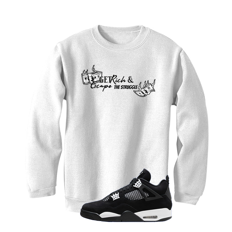 Air Jordan 4 White Thunder T-Shirt (Get Rich)| illcurrency product image 4