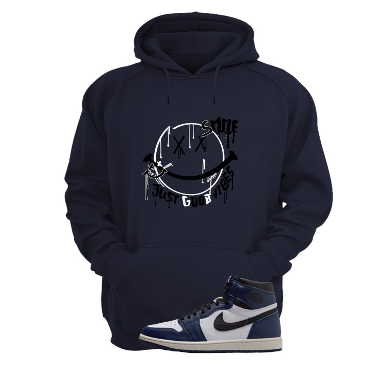 Air Jordan 1 High OG Midnight Navy Blue T-Shirt (Smile) product image 3