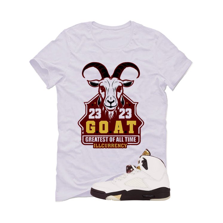 Air Jordan 5 Earth/Metallic Gold White T-Shirt (GOAT 23) product image 2