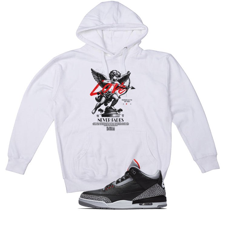 Air Jordan 3 Black Cement White T-Shirt (Love Never Fades) product image 3