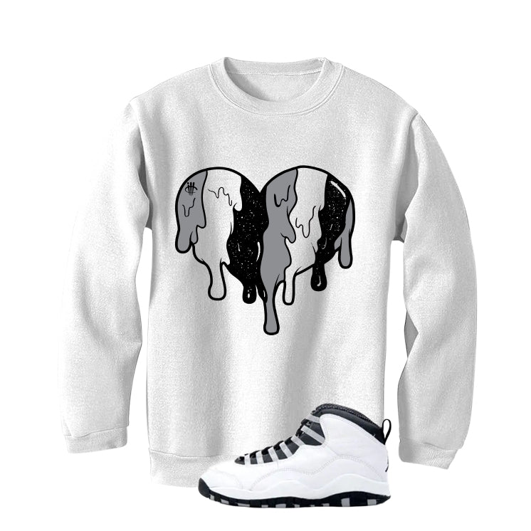 Air Jordan 10 OG Steel White T-Shirt (Heart)| illcurrency product image 4