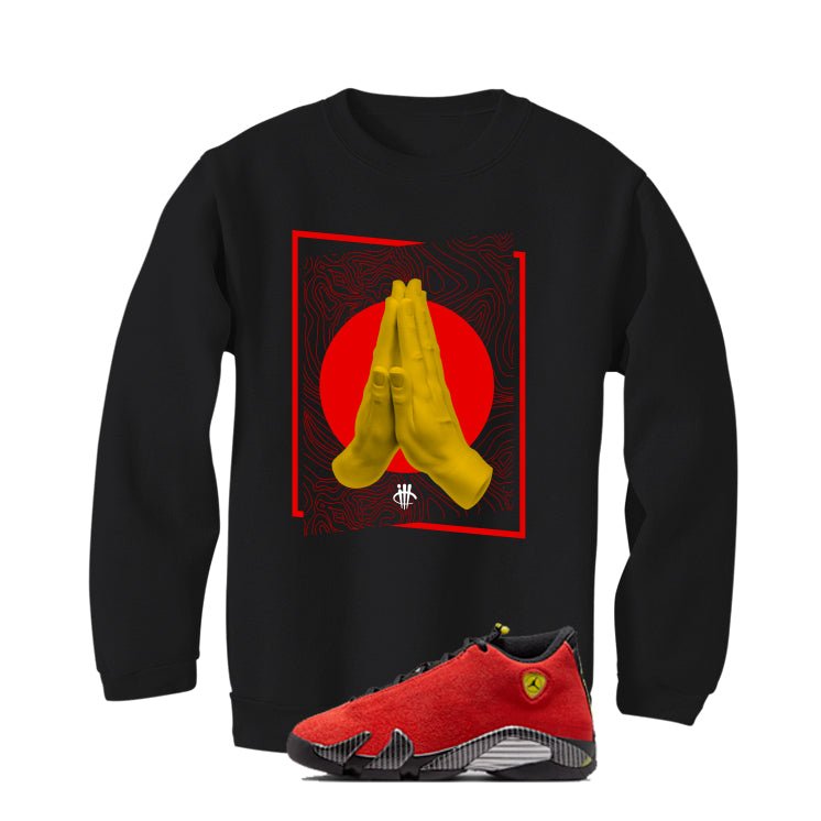 Air Jordan 14 Ferrari Black T-Shirt (Pray)| illcurrency product image 4