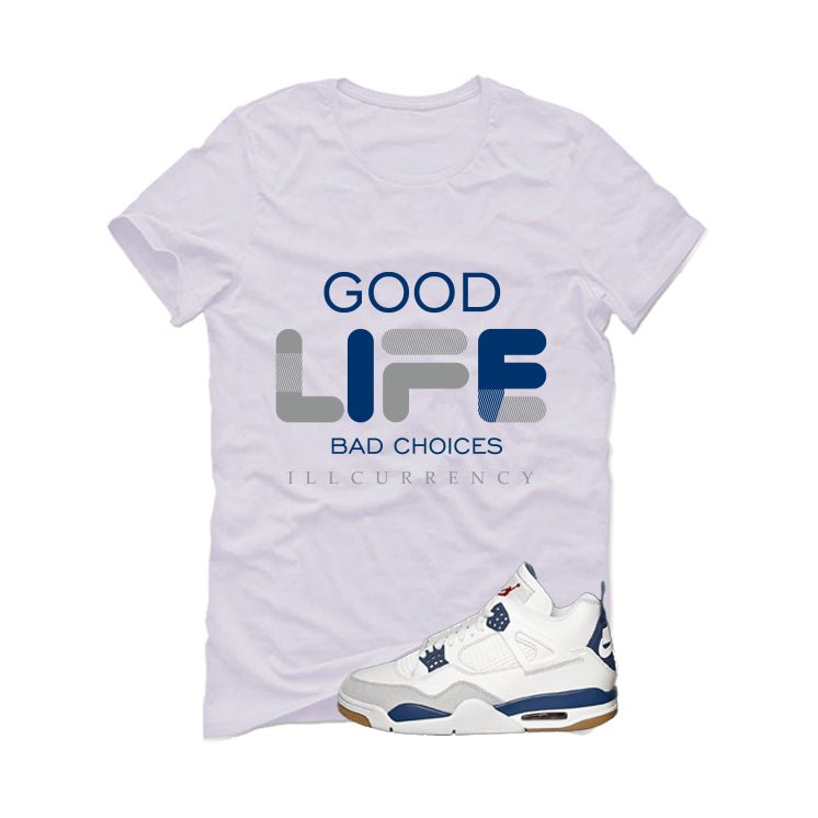 Nike SB x Air Jordan 4 Navy White T-Shirt (Bad Choices) product image 2