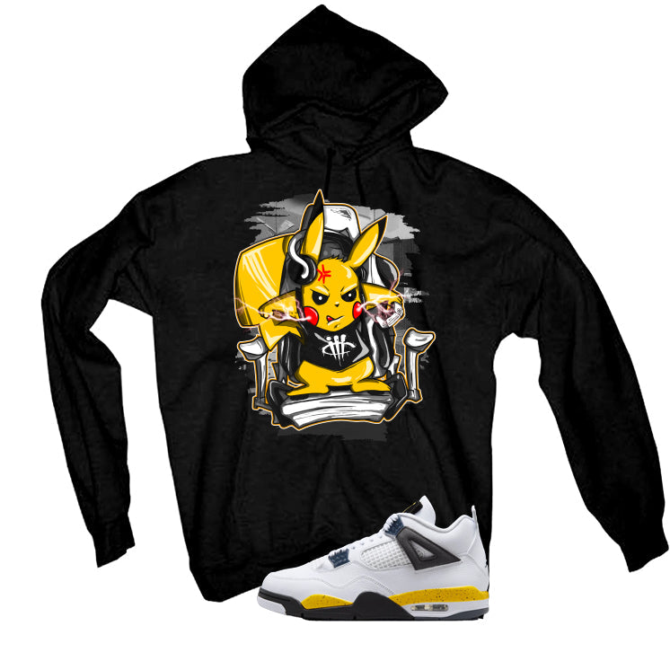 Air Jordan 4 Tour Yellow Matching T-Shirt Black (Mad product image 3