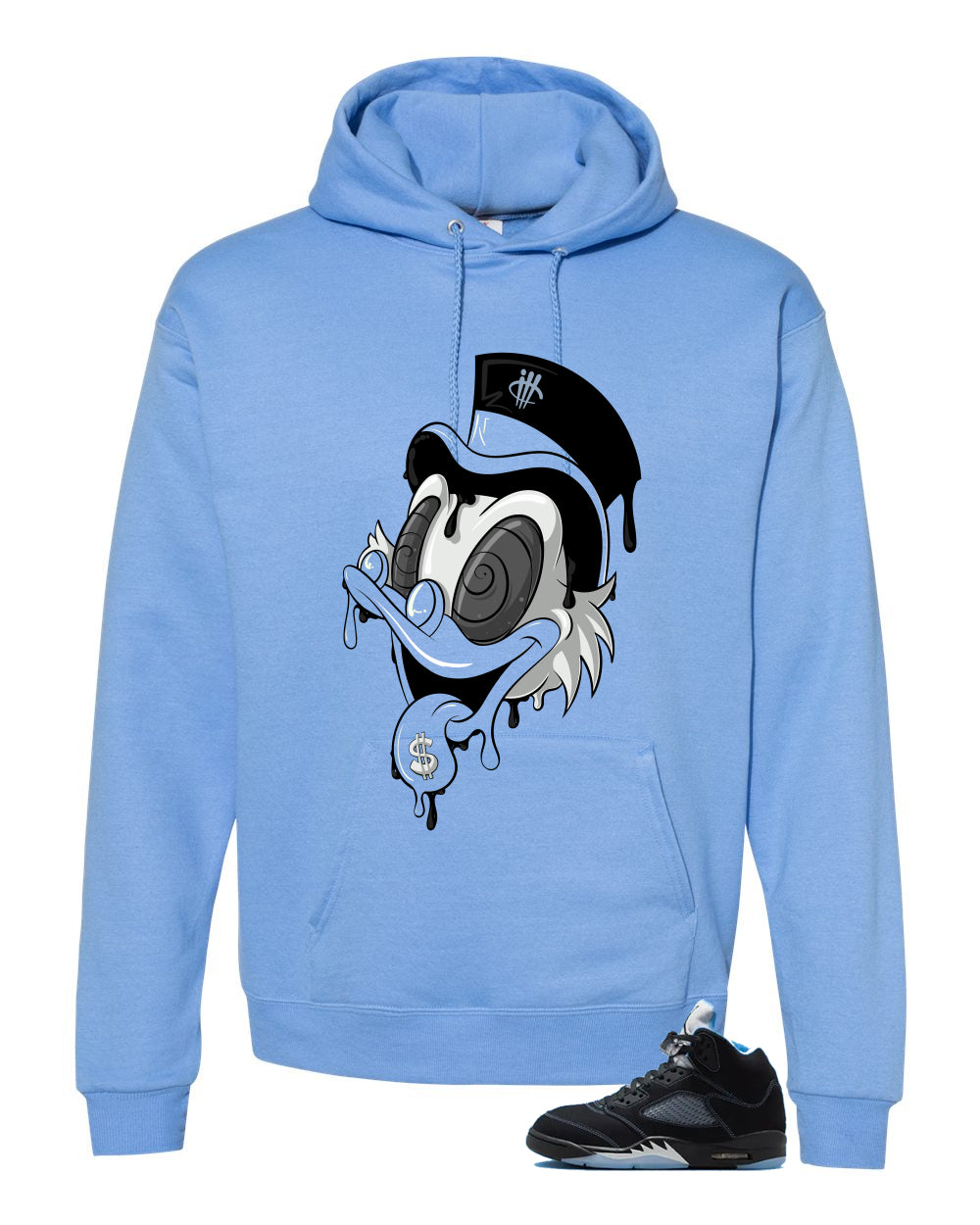 Air Jordan 5 Black/University Blue Matching T-Shirt product image 3