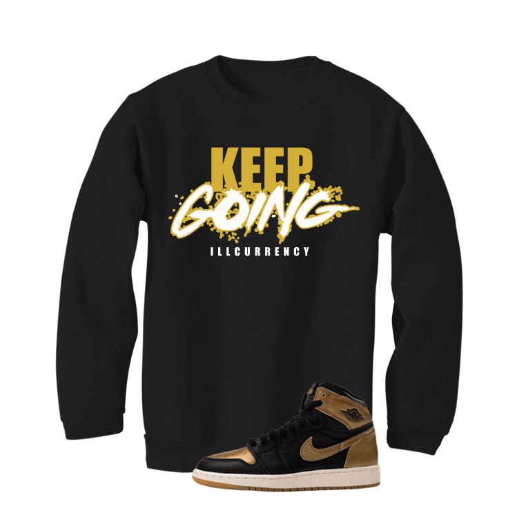 Air Jordan 1 High OG Metallic Gold Black T-Shirt (keep product image 4