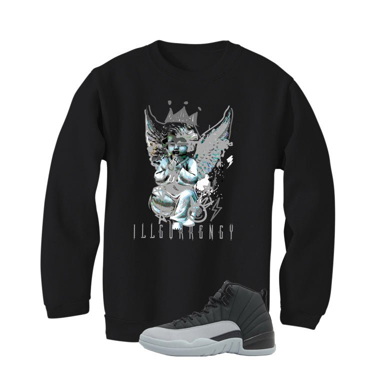 Air Jordan 12 Black/Wolf Grey Black T-Shirt (Graffiti product image 4