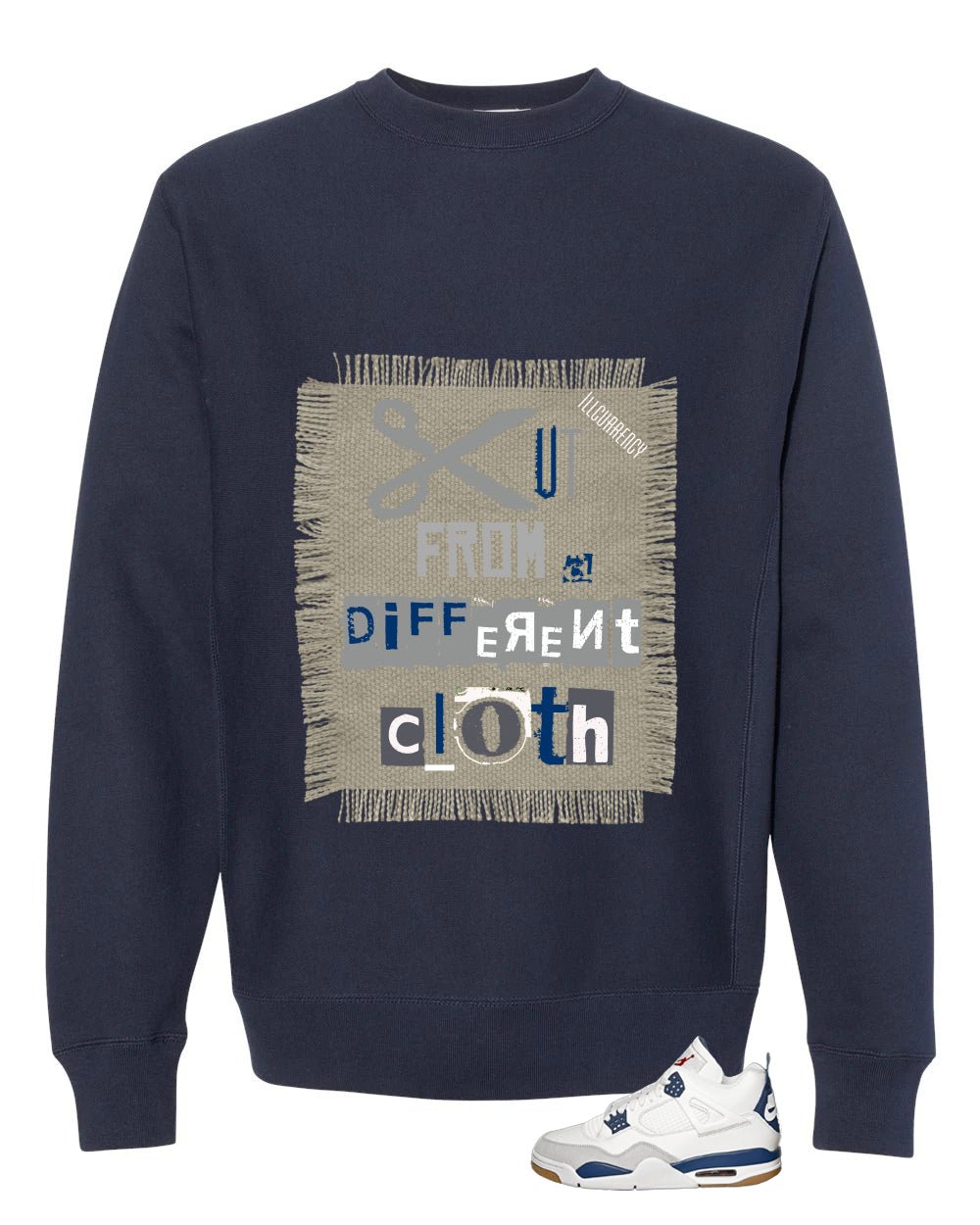 Nike SB x Air Jordan 4 Navy Blue T-Shirt (Cut from a product image 4