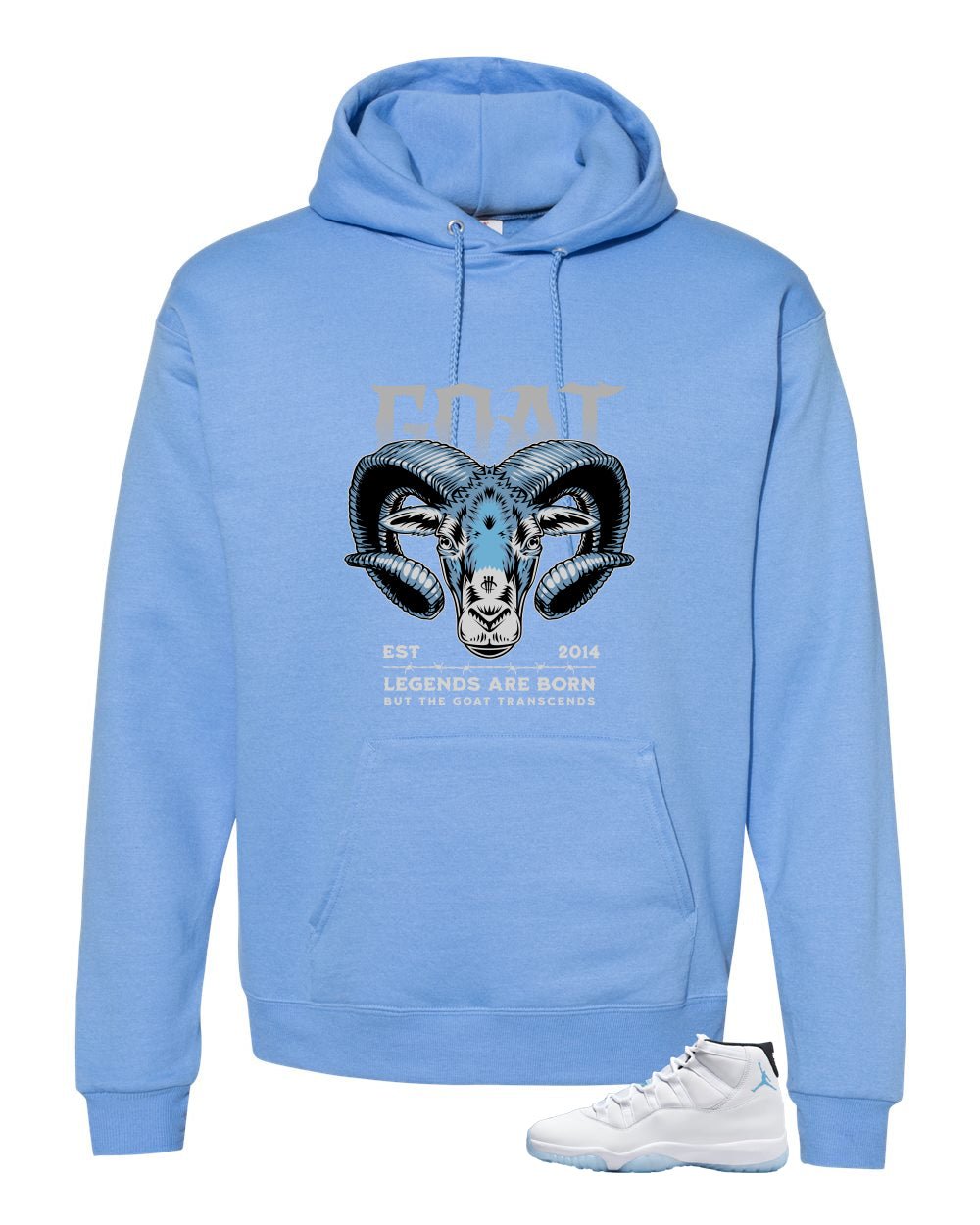 Air Jordan 11 Legend Blue Carolina T-Shirt (Legends Are product image 3