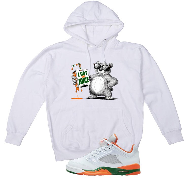 Air Jordan 5 GS Miami Hurricanes White T-Shirt (I got the product image 3