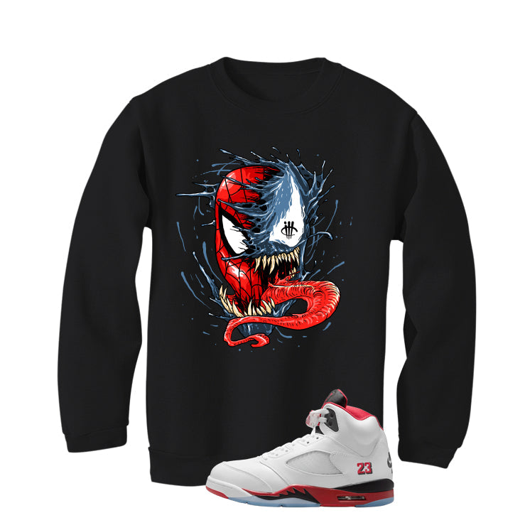Air Jordan 5 Fire Red Black Tongue T-Shirt (Spiddy and product image 4