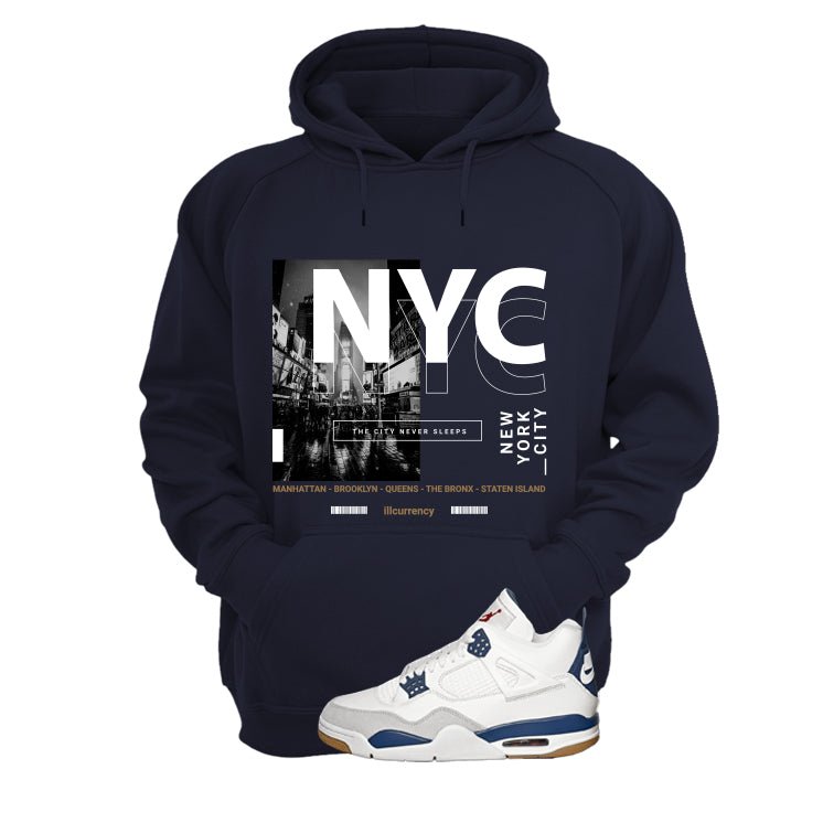 Nike SB x Air Jordan 4 Navy Blue T-Shirt (City Never product image 3