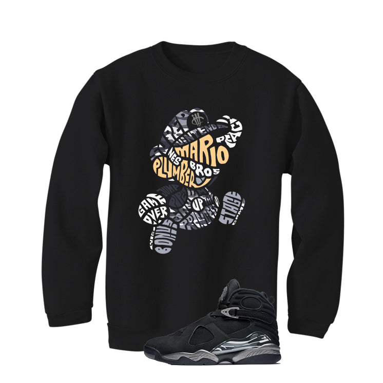 Air Jordan 8 Chrome Matching T-Shirt Black (Mario) product image 4