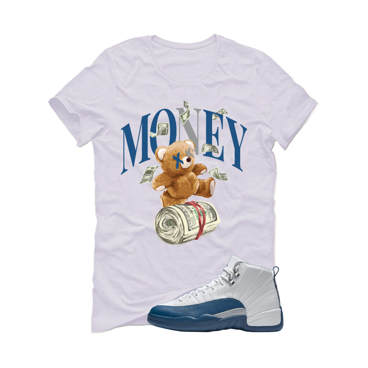 Air Jordan 12 French Blue White T-Shirt (Money Bear Team) product image 2
