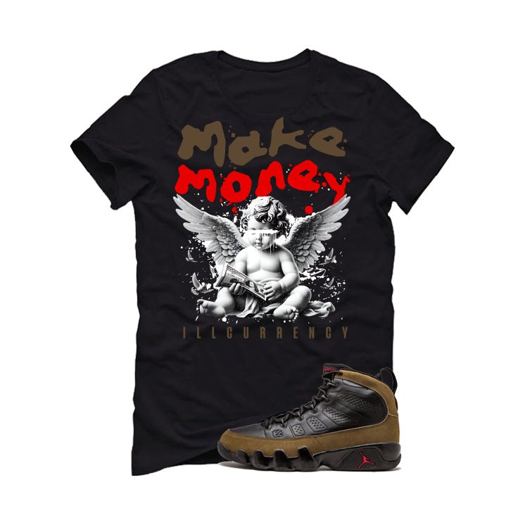 Air Jordan 9 Olive Black T-Shirt (Make Money)| illcurrency product image 2