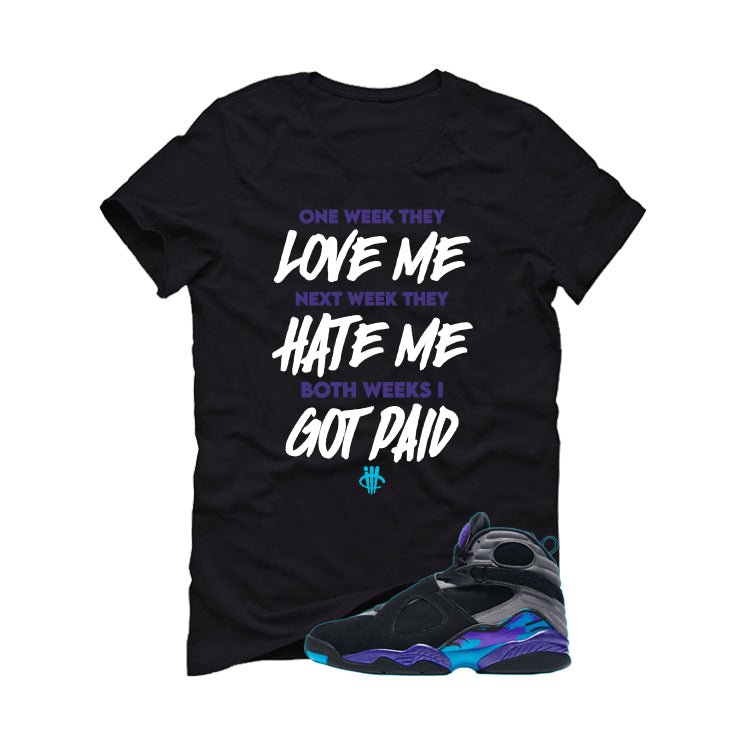 Air Jordan 8 OG Aqua Black T-Shirt (Paid)| illcurrency product image 2