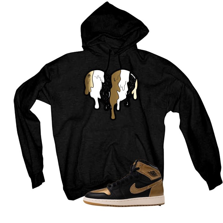 Air Jordan 1 High OG Metallic Gold Black T-Shirt (Heart) product image 3