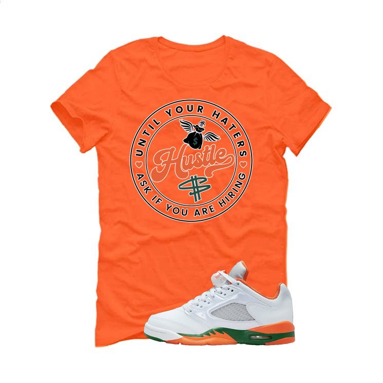 Air Jordan 5 GS Miami Hurricanes Orange T-Shirt (Haters product image 2