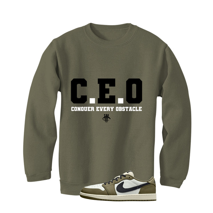 Air Jordan 1 Low OG Medium Olive Matching T-Shirt product image 4