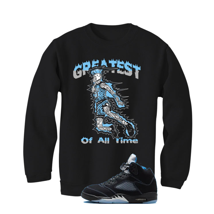 Air Jordan 5 Black/University Blue Matching T-Shirt Black product image 4