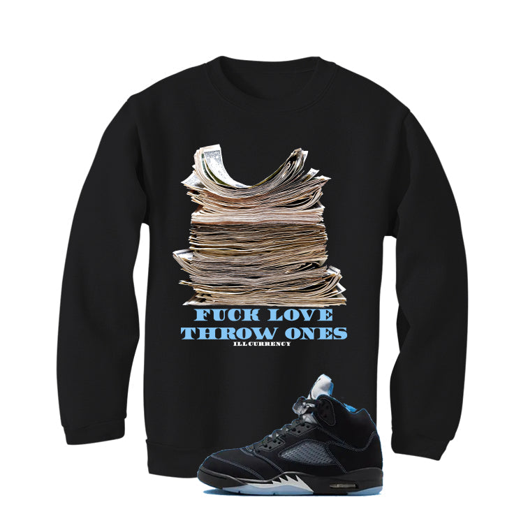 Air Jordan 5 Black/University Blue Matching T-Shirt Black product image 4