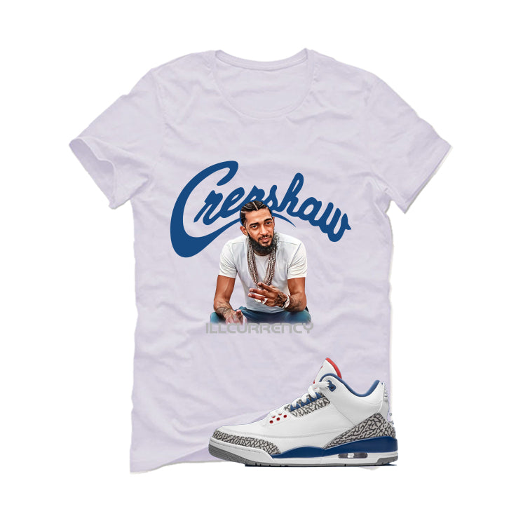 Air Jordan 3 True Blue Matching T-Shirt White (Crenshaw) product image 2