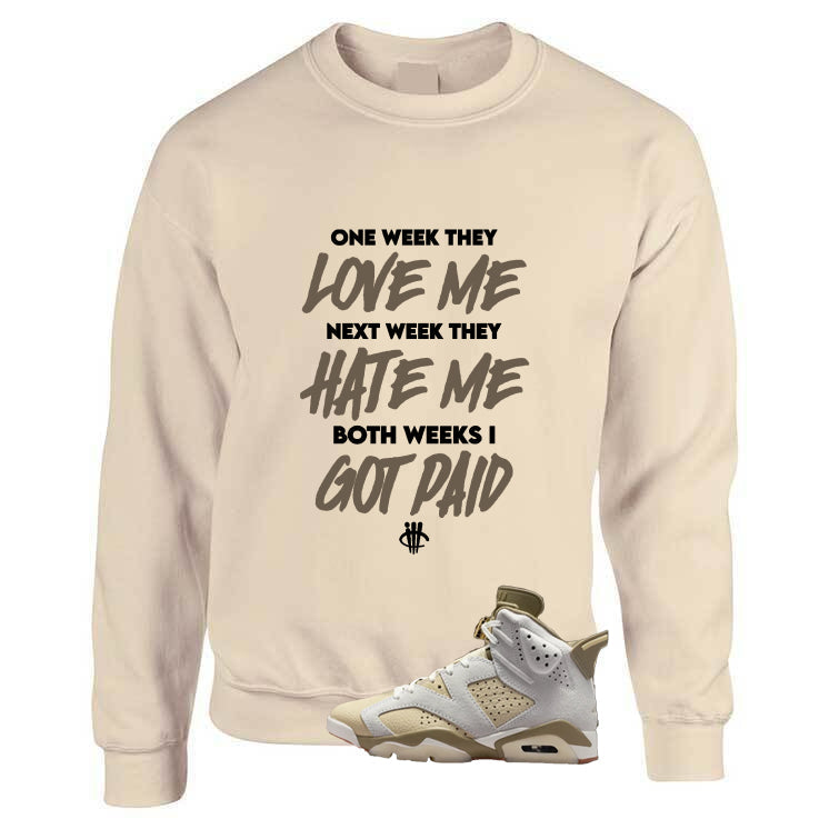 Air Jordan 6 Sail/Neutral Olive Matching T-Shirt product image 3